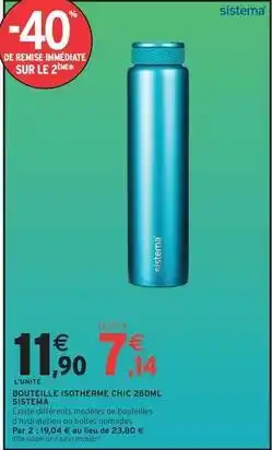 Intermarché Express Sistema - bouteille isotherme chic offre