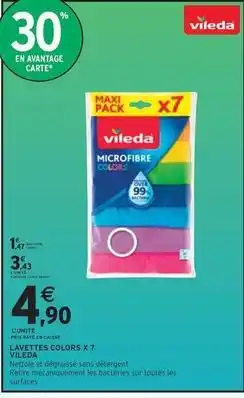 Intermarché Express Vileda - lavettes colors x7 offre