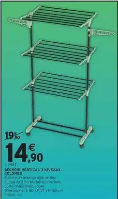 Intermarché Express Colombo - séchoir vertical 3 niveaux offre