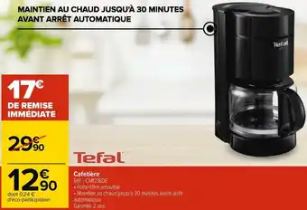 Carrefour Tefal cafetière offre