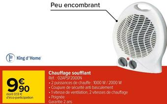 Carrefour Chauffage soufflant offre