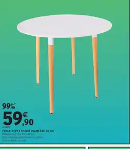 Intermarché Express Table repas ronde diamètre offre