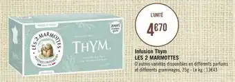 Les 2 marmottes infusion thym