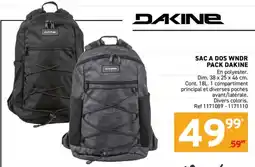 Trafic DAKINE SAC A DOS WNDR PACK offre