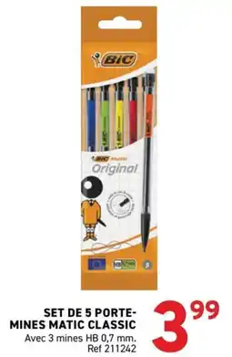 Trafic Bic Set de 5 porte-mines matic classic offre