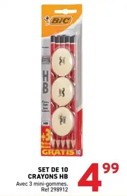 Trafic Bic Set de 10 crayons offre