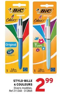 Trafic BIC Stylo-bille 4 couleurs offre