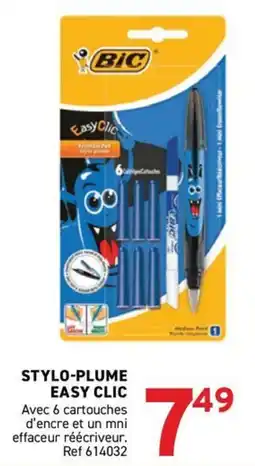 Trafic BIC STYLO-PLUME EASY CLIC offre
