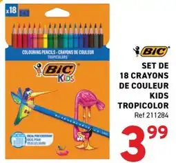 Trafic BIC Kids Tropicolor Crayons de couleur offre