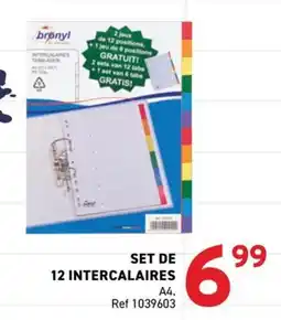 Trafic Set de 12 intercalaires offre