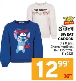 Trafic TOY STORY Stitch SWEAT GARCON offre