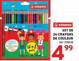 Trafic STABILO SET DE 24 CRAYONS DE COULEUR offre