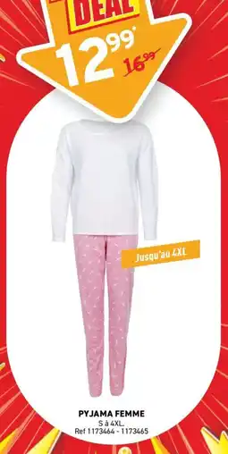 Trafic PYJAMA FEMME offre