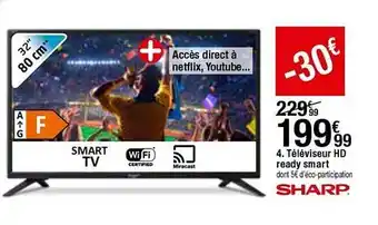 Téléviseur Hd Ready Smart Sharp