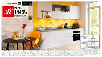 BUT Cuisine Amina Signature Implantation Type L offre