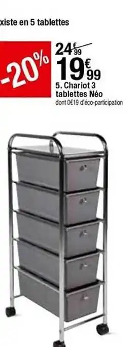 BUT Chariot 3 Tablettes Néo offre