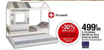Lit Cabane 90 X 190 Cm Sia 2 (tiroir En Option)