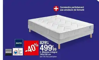 BUT Matelas Intégral 140 X 190 Cm Bultex offre