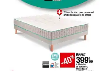 BUT Matelas Le Surdoué 2 140 X 190 Cm offre