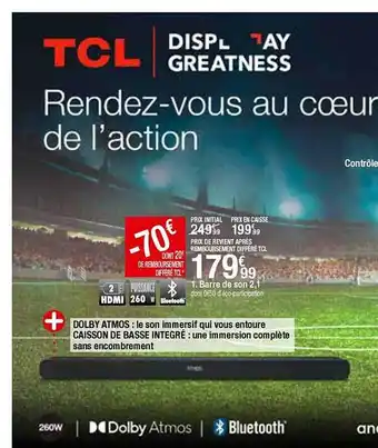 Barre De Son 2,1 Tcl