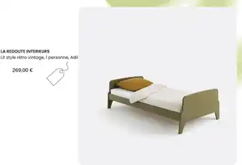 La redoute interieurs lit style rétro vintage, 1 personne, adil
