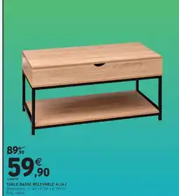 Intermarché Express Table basse relevable aliaj offre