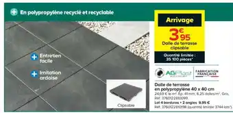 Castorama Dalle de terrasse en polypropylène offre