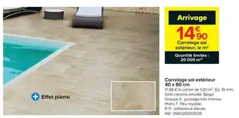 Castorama Carrelage sol extérieur offre