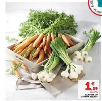 Super U Carottes Ou Oignon Blanc offre