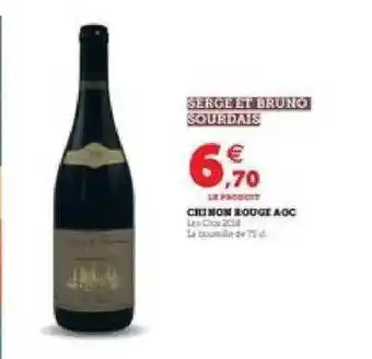 Super U Chinon Rouge Aoc offre