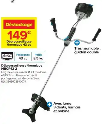 Castorama Débroussailleuse thermique mbcp42-2 offre