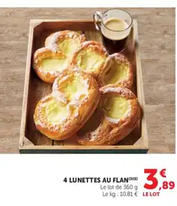 Super U 4 lunettes au flan offre