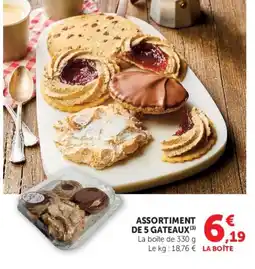 Super U Assortiment de 5 gateaux offre