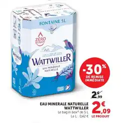 Super U WATTWILLER Eau minerale naturelle offre