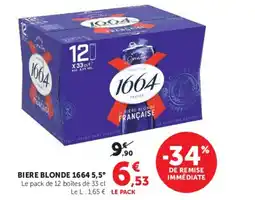 Super U 1664 5,5° Biere blonde offre