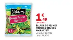 Super U FLORETTE Salade de jeunes pousses douces offre