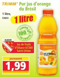 Norma TRIMM Pur jus d'orange du Brésil offre