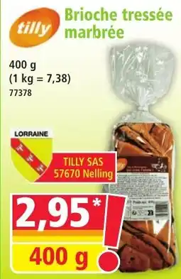Norma tilly Brioche tressée marbrée offre