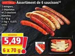 Norma SAILLONS A GRILLER Assortiment de 6 saucisses offre
