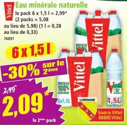 Norma Vittel Eau minérale naturelle offre