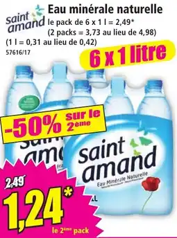 Norma saint amand Eau minérale naturelle offre