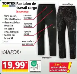 Norma TOPTEX Pantalon de travail cargo homme offre