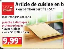 Norma CASA ROYALE planche à découper / protège-plaques offre