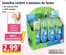 Norma MEMORY Semelles confort à mémoire de forme offre