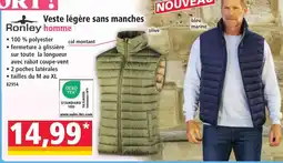 Norma Ronley Veste légère sans manches homme offre