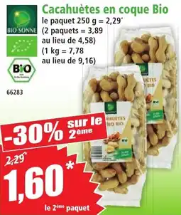 Norma BIO SONNE Cacahuètes en coque Bio offre