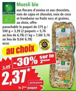 Norma Muesli bio offre