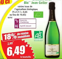 Norma Jean Geiler Crémant Brut Bio offre