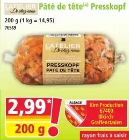 Norma L'ATELIER Pâté de tête offre