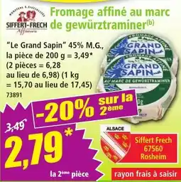 Norma Siffert-Frech Fromage affiné au marc de gewürztraminer offre